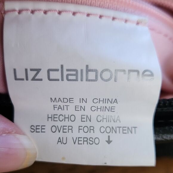 Liz Claiborne Black Basketweave Woven Clutch Wristlet - Picture 2 of 6